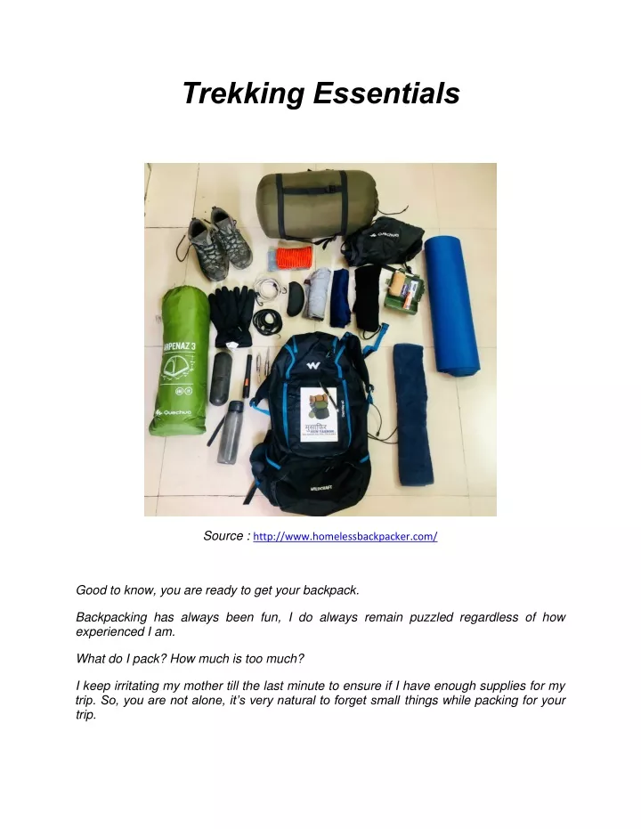 trekking essentials