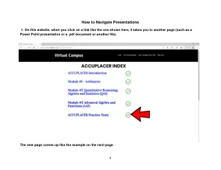 how to navigate presentations
