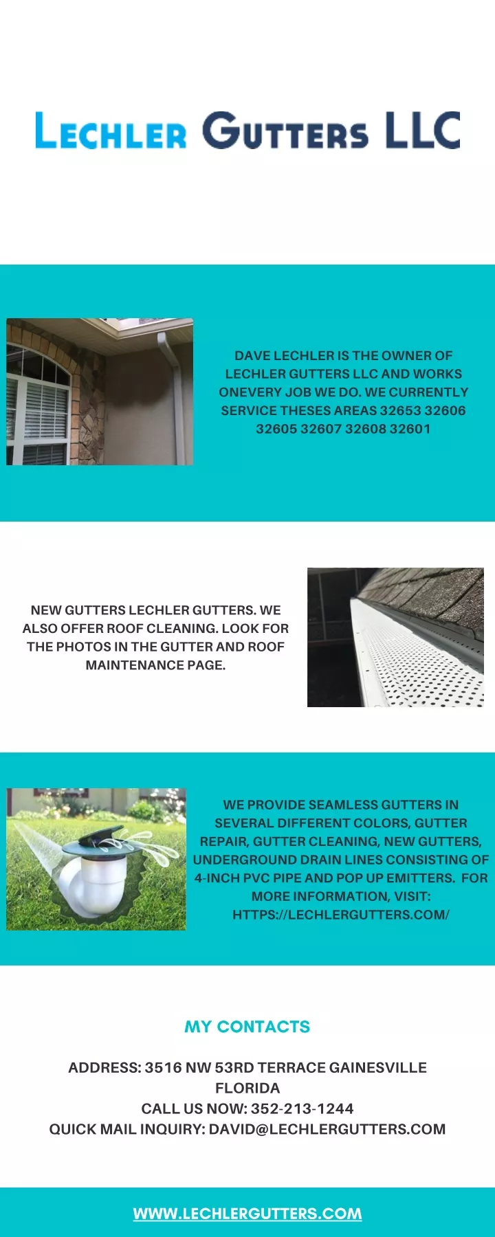dave lechler is the owner of lechler gutters