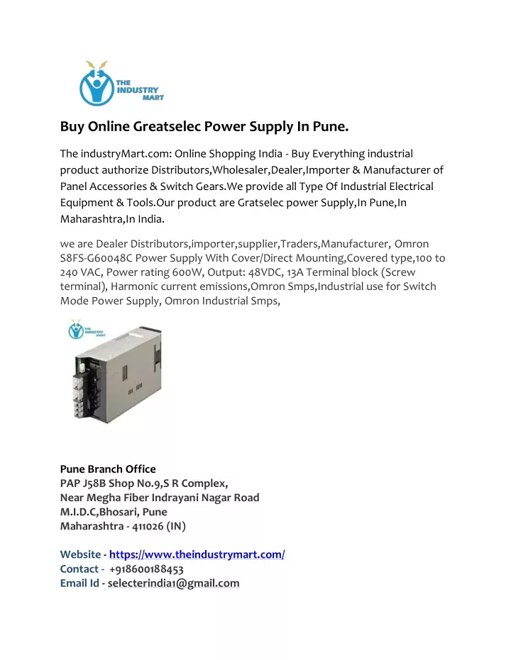 buy online greatselec power supply in pune