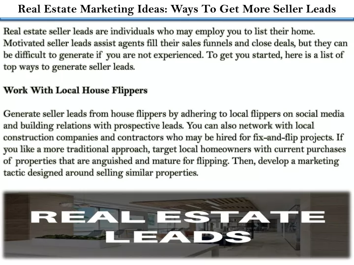 real estate marketing ideas ways to get more