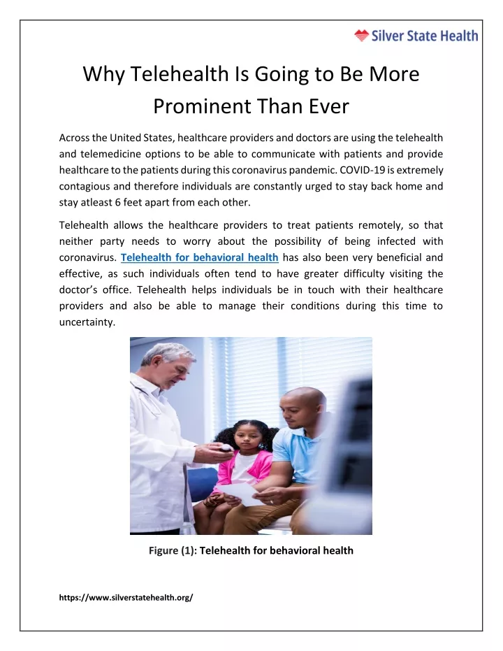why telehealth is going to be more prominent than