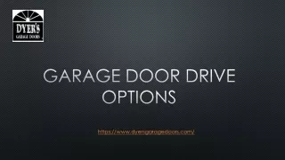 garage door drive options