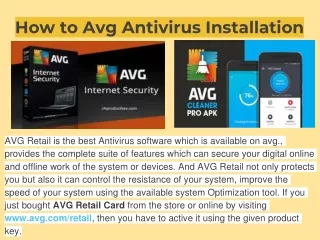 how to avg antivirus installation