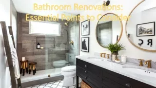 Few things to consider before starting your bathroom remodel