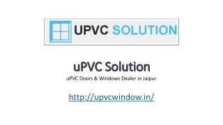 Various uPVC Doors and Windows [Presentation]