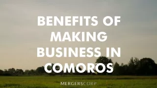 benefits of making business in comoros
