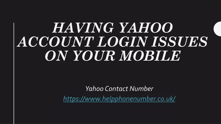 having yahoo account login issues on your mobile
