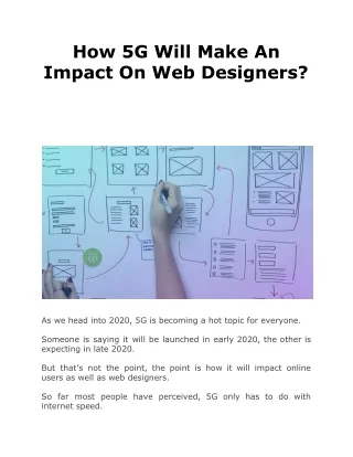 how 5g will make an impact on web designers