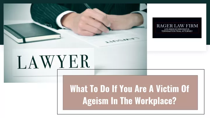 what to do if you are a victim of ageism