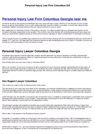Injury Lawyer Columbus Georgia