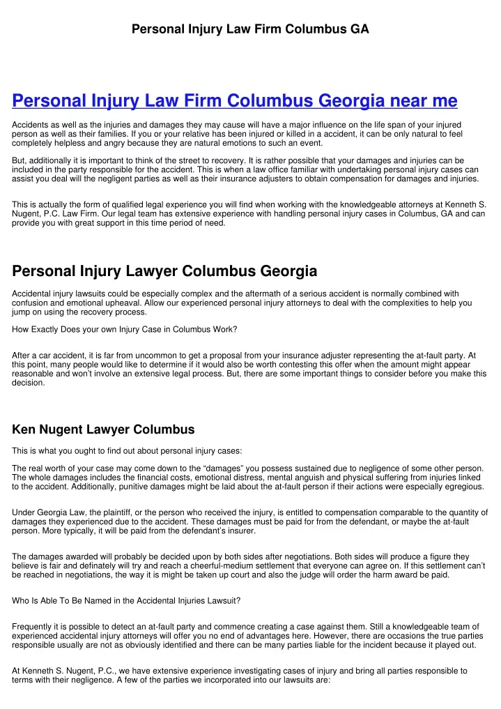 personal injury law firm columbus ga