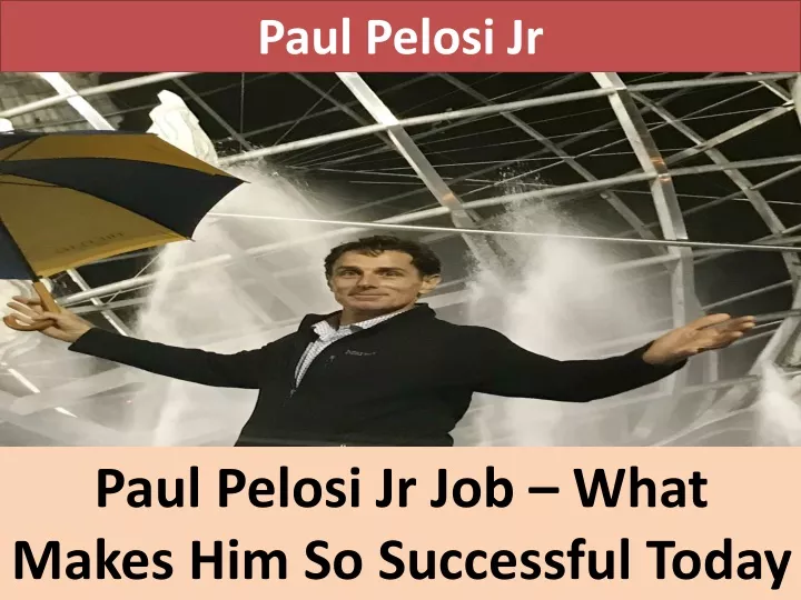 paul pelosi jr