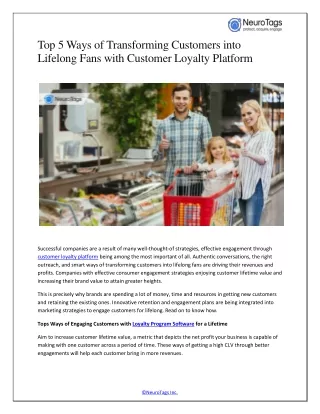 top 5 ways of transforming customers into