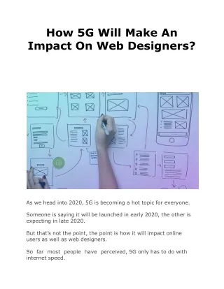 how 5g will make an impact on web designers