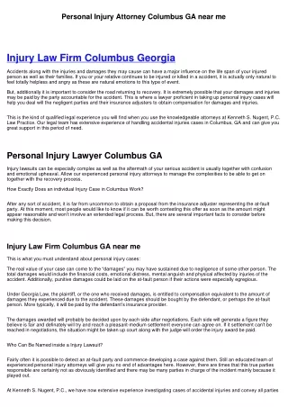 Injury Attorney Columbus GA