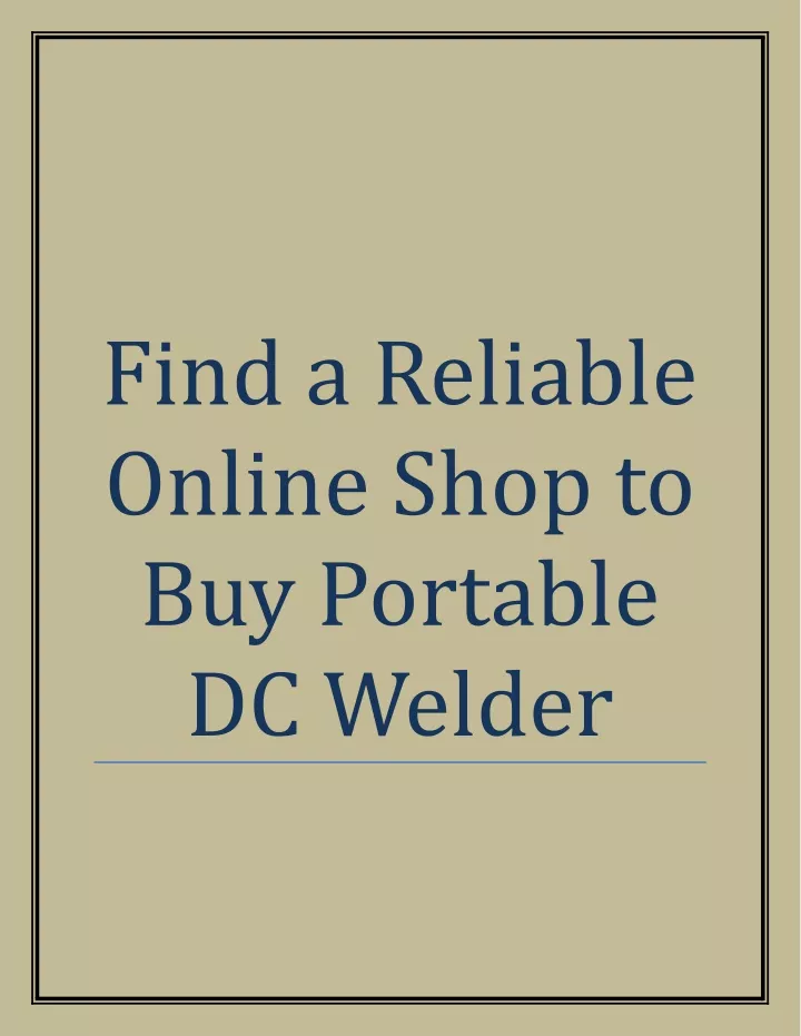 find a reliable online shop to buy portable