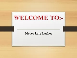welcome to