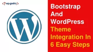 bootstrap and wordpress theme integration