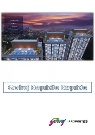 Overview of GODREJ EXQUISITE THANE Call 8130629360