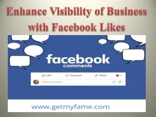 Enhance Visibility of Business with Facebook Likes