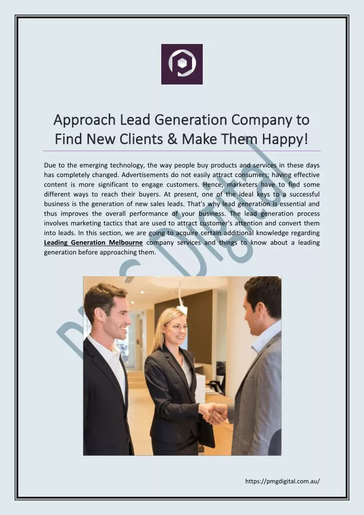 approach lead generation company to approach lead