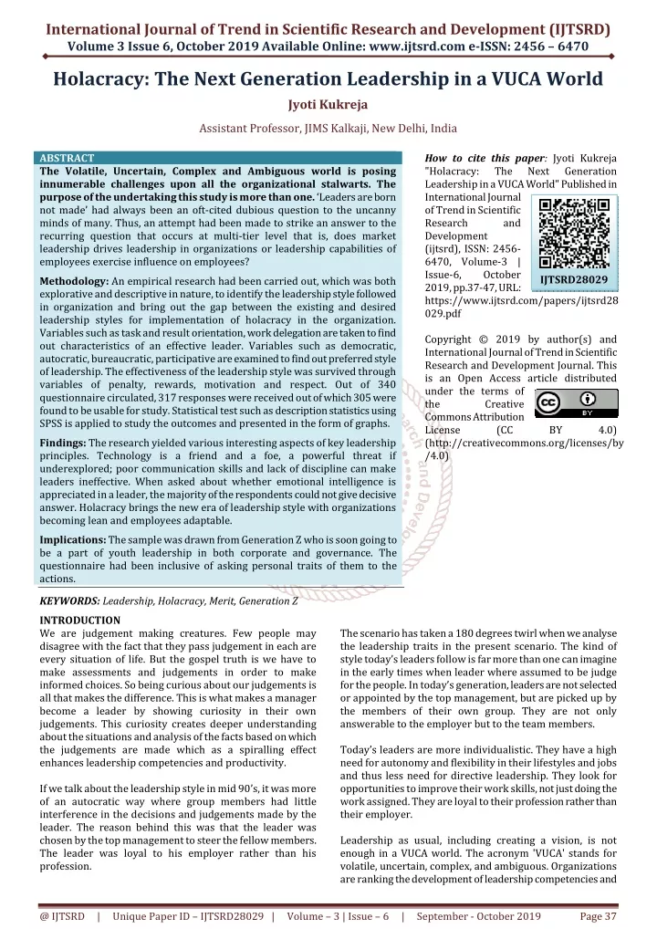 international journal of trend in scientific