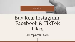 SMMPORTAL - Get Real Instagram, Facebook & TikTok Followers and Likes