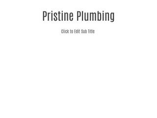 Pristine Plumbing