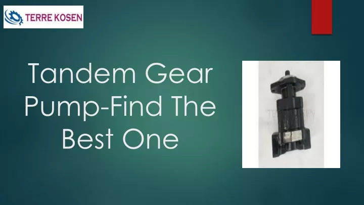 tandem g ear pump find the best one