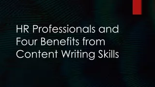 HR Professionals and Four Benefits from Content Writing