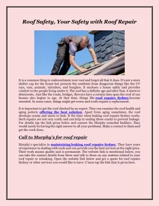 roof safety your safety with roof repair