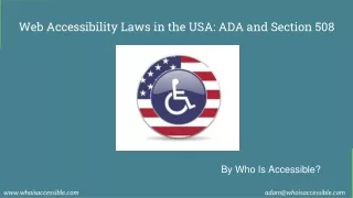 What are the USA Digital Accessibility Laws?
