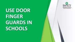use door finger guards in schools