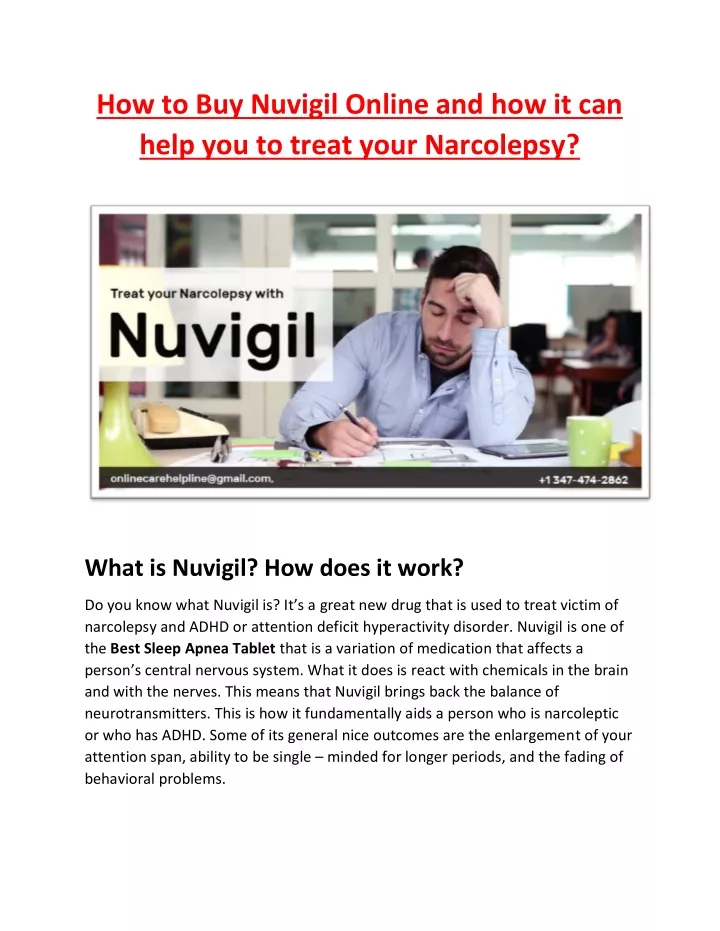 how to buy nuvigil online and how it can help