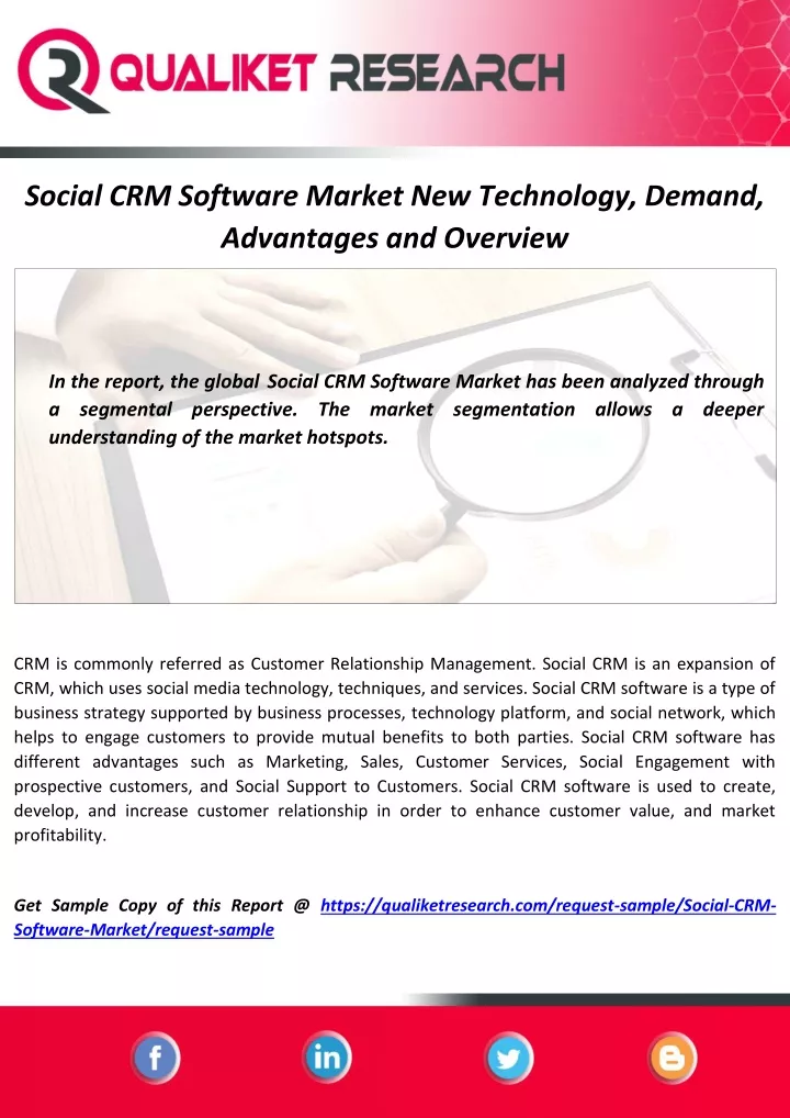 social crm software market new technology demand