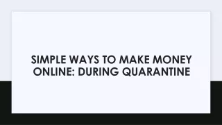 Simple ways to make money online