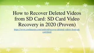 How to Recover Deleted Videos from SD Card: SD Card Video Recovery in 2020 (Proven)