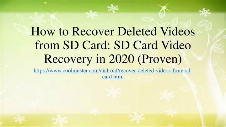 how to recover deleted videos from sd card sd card video recovery in 2020 proven