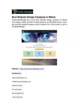 best website design company in maine