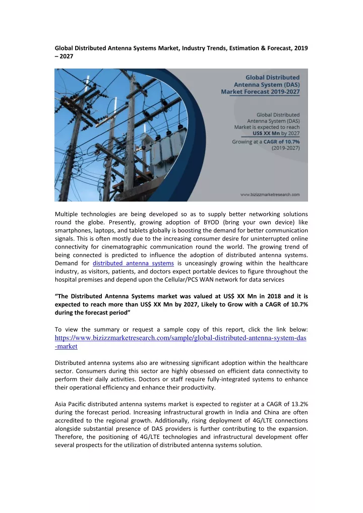 global distributed antenna systems market
