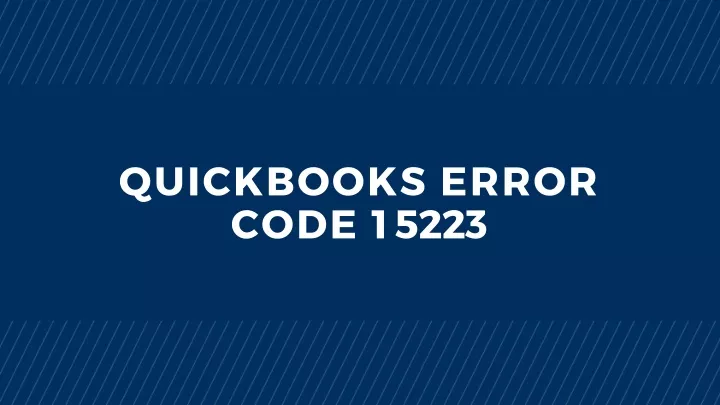 quickbooks error code 15223