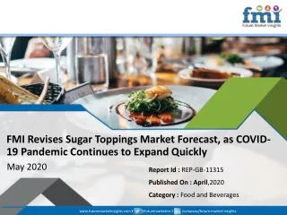 New FMI Report Explores Impact of COVID-19 Outbreak on Sugar Toppings Market