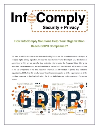 How InfoComply Solutions Help Your Organization Reach GDPR Compliance?