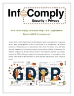 How InfoComply Solutions Help Your Organization Reach GDPR Compliance? - slide 1