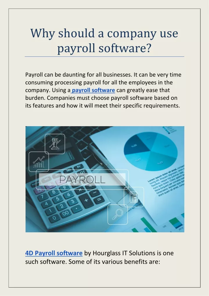 why should a company use payroll software