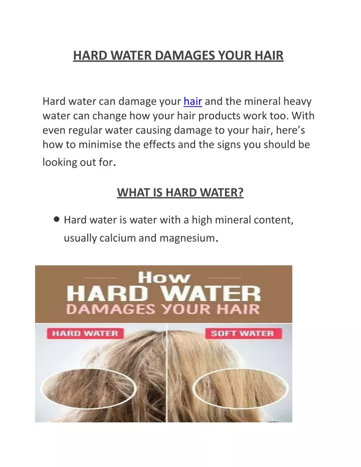 hard water damages your hair