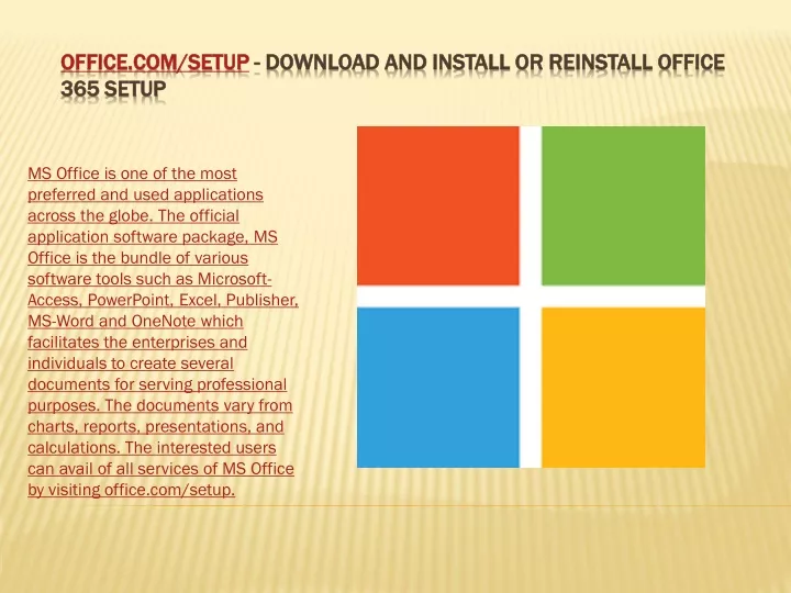 office com setup download and install or reinstall office 365 setup