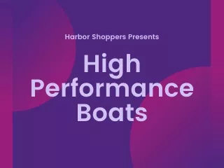 High-Performance Boats | Go Fast Boats | Harbor Shoppers