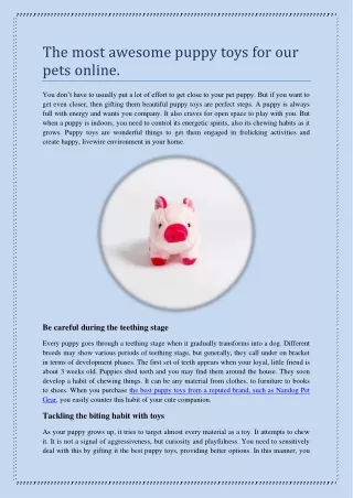 the most awesome puppy toys for our pets online